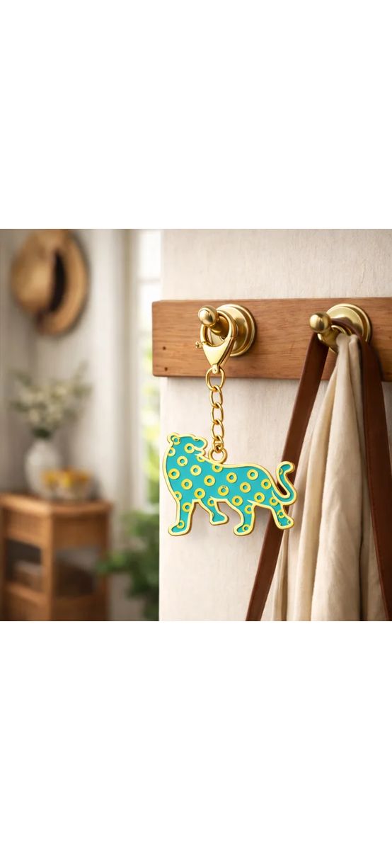 Breloc Amuletă zodia Tigru 2026, metal solid Verde