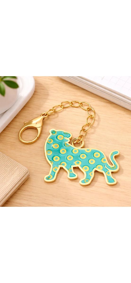 Breloc Amuletă zodia Tigru 2026, metal solid Verde