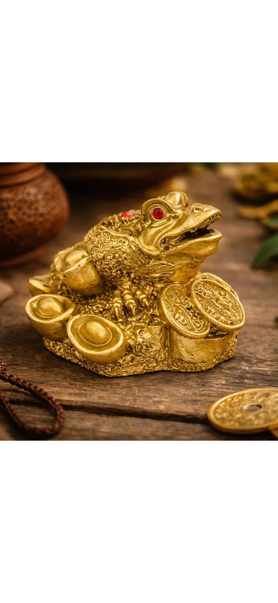 Broasca Feng Shui mare, amuleta banilor cu monede chinezesti, 135 mm