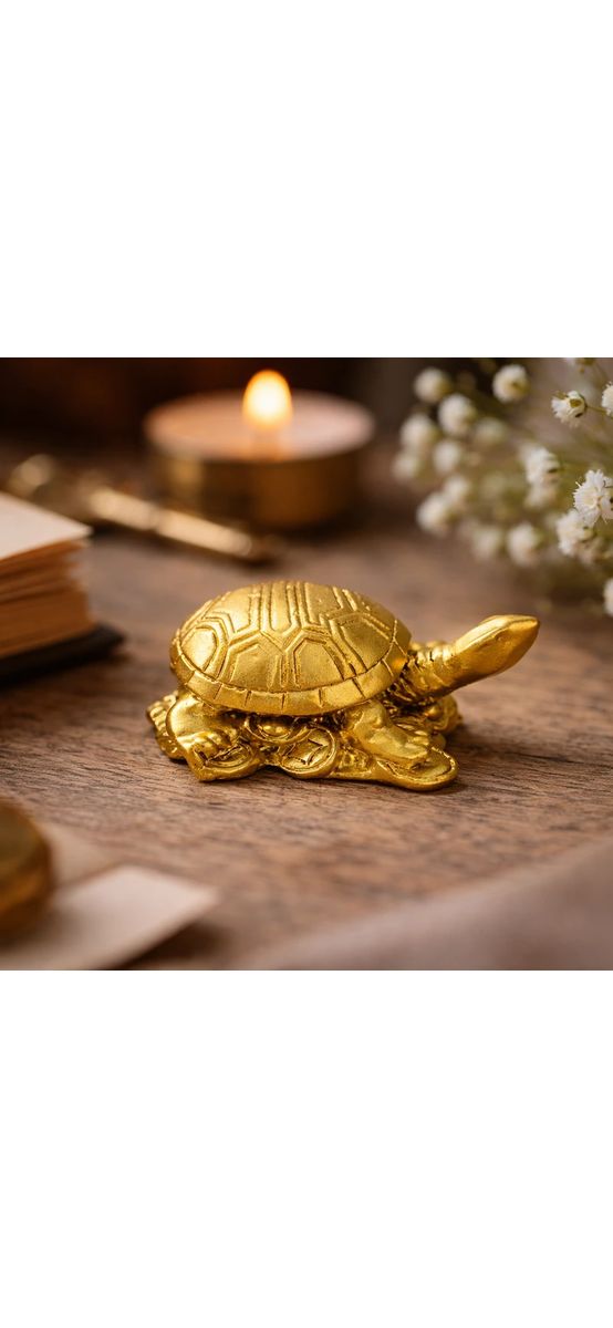 Broasca testoasa, statueta pentru stabilitate si longevitate, 5 cm auriu