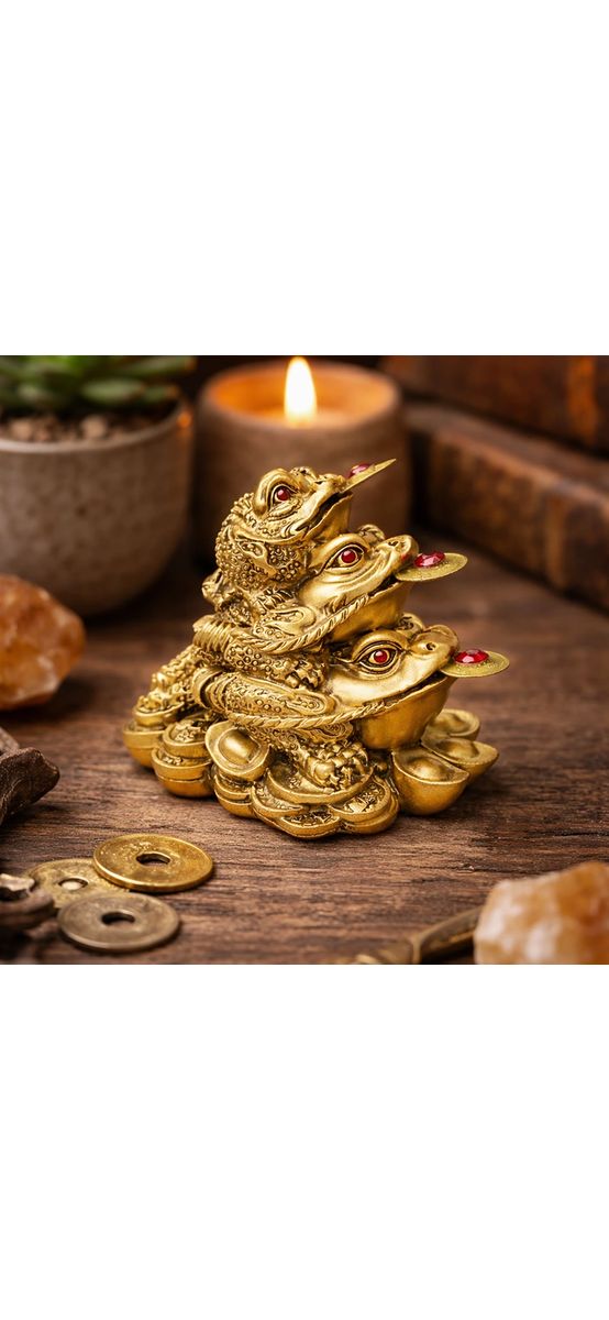 3 broaste cu 3 picioare, remediu pentru bani, statueta 7.5 cm
