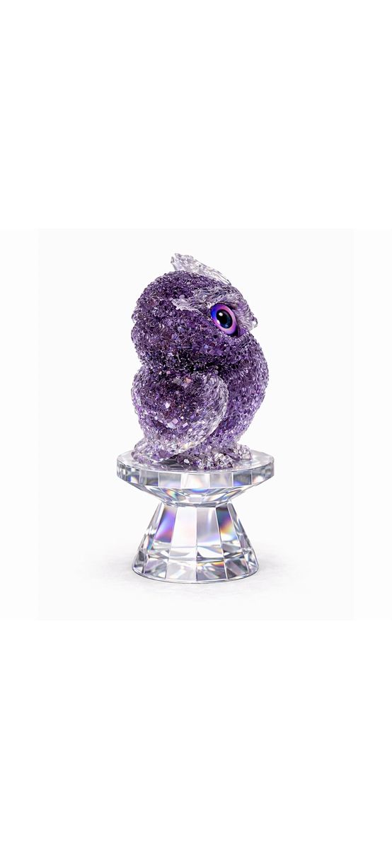 Bufniță Ametist, simbol al înțelepciunii, piatra divinității