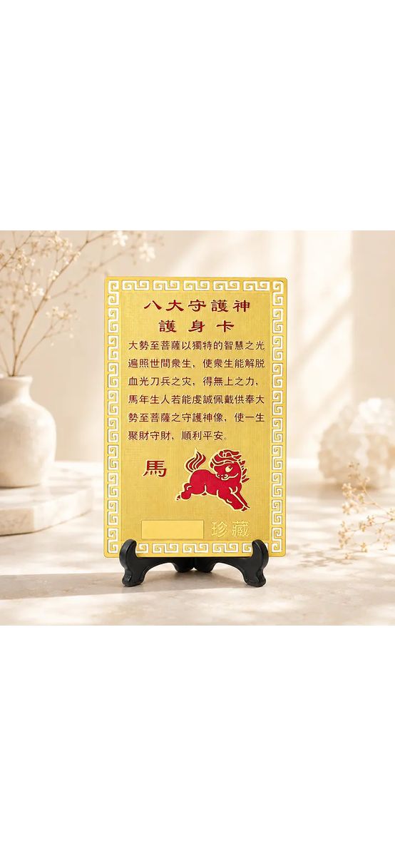 Card zodia Cal, amuletă pentru conectarea cu energia semnului zodiacal, metal auriu 7.5 cm