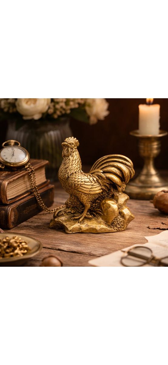 Cocos feng shui pe munte de aur, remediu pentru castiguri si inlaturare energii negative, statueta auriu, 9,5cm