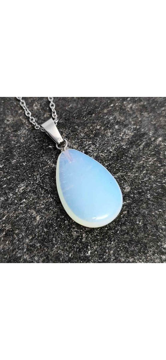 Pandantiv Opal, piatra celor care își caută jumătatea, cristal natural oval 30 mm