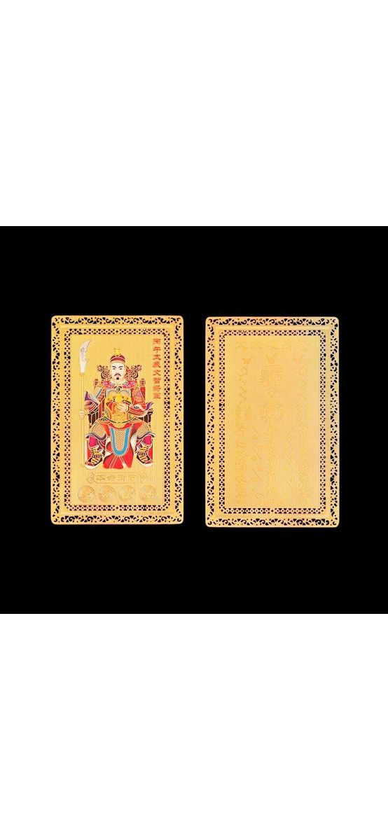 Card metalic Feng Shui cu Tai Sui, Zeul Anului 2026