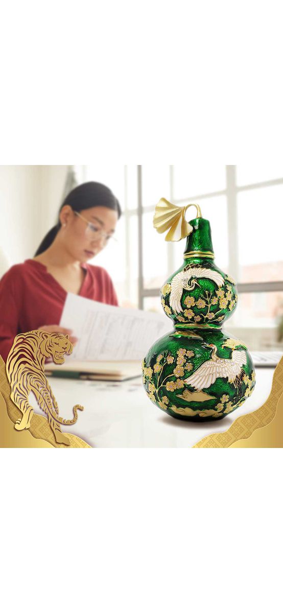 Wu Lou Cocor Verde, obiect feng shui pentru sănătate, metal