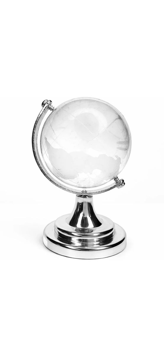 Glob pamantesc, obiect feng shui pentru a spori vanzarile, extinderea afacerii, succes, transparent 50 mm