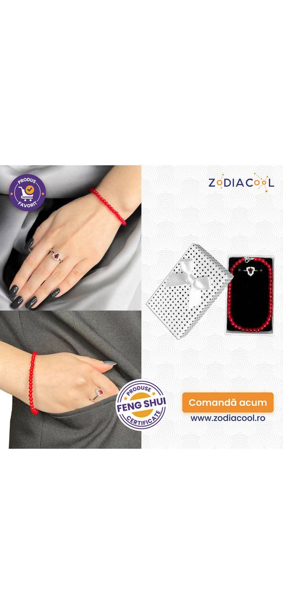 Set brățară Carneol și inel Granat ajustabile, in cutie bijuterii