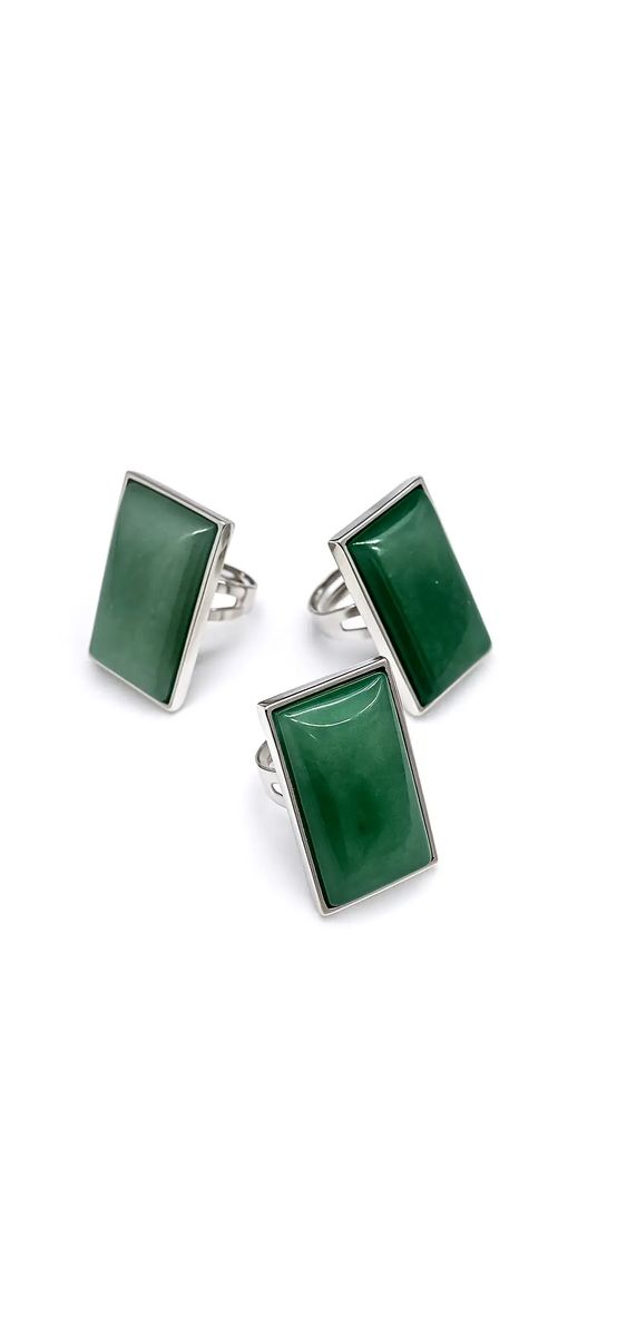 Set brățară și inel Aventurin ajustabile, in cutie bijuterii