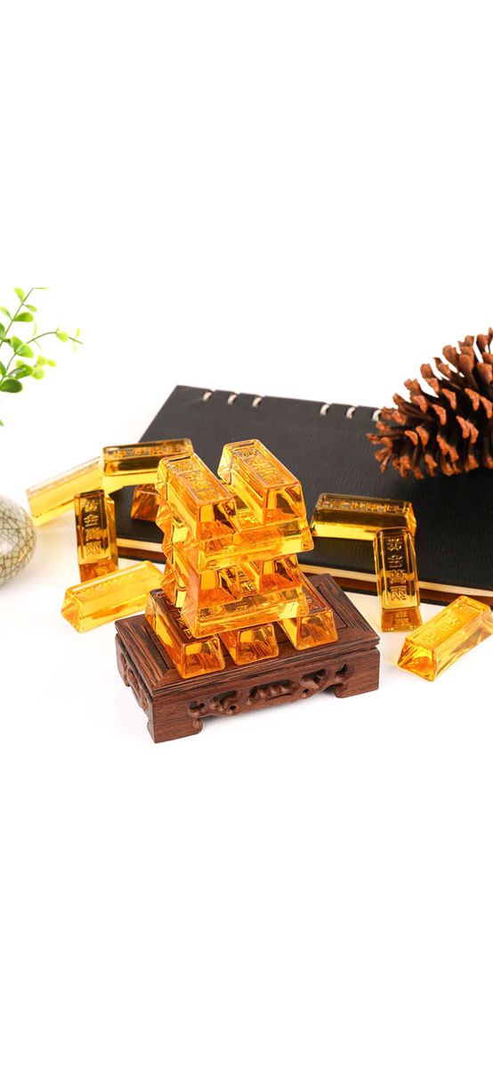 Lingou cristal, amuleta feng shui pentru bani, k9 galben