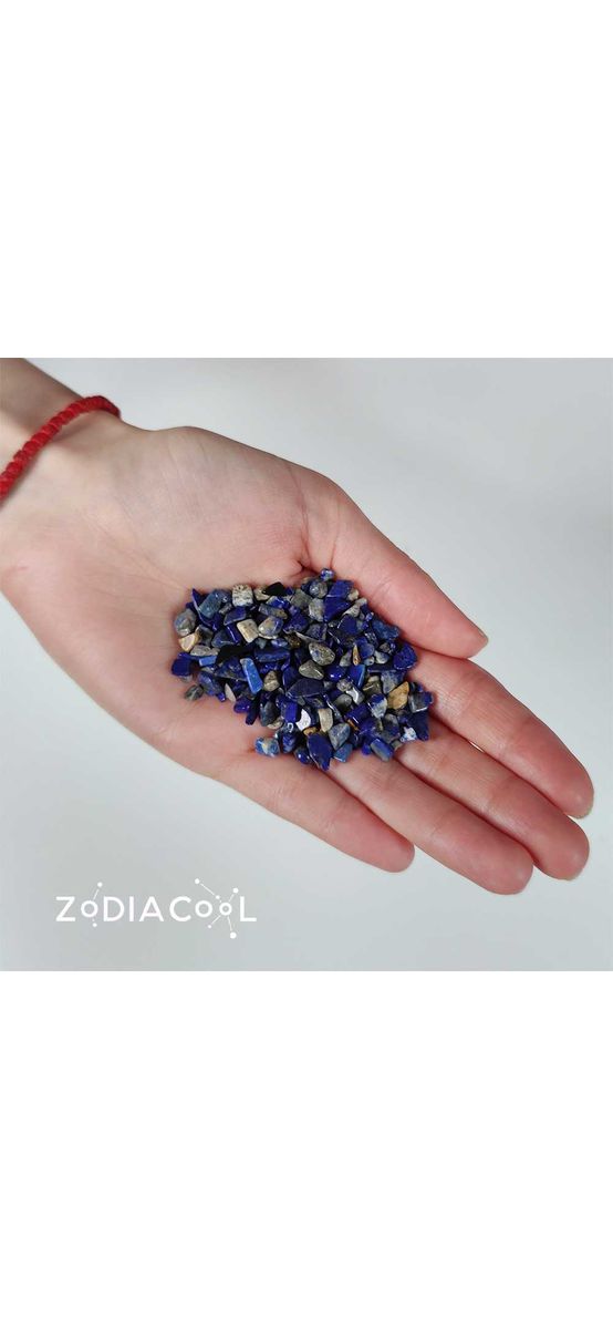 Lapis lazuli spartura decor, cristale pentru intelepciune si adevar, piatra 1-3 mm albastru 26g