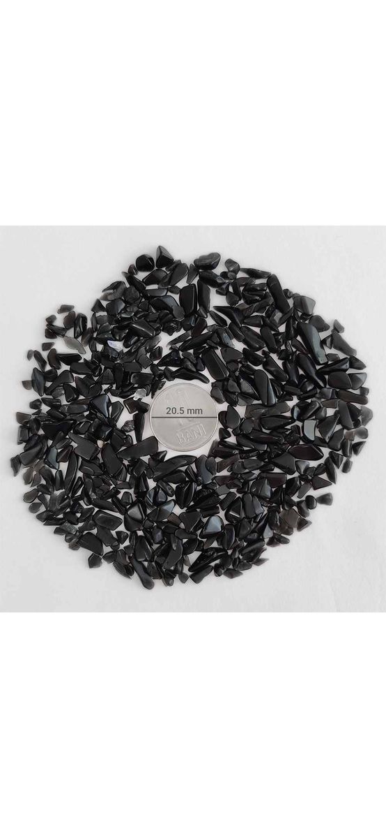 Onix spartura decor, piatra semipretioasa pentru forta interioara, cistale 1-3 mm negru 26g