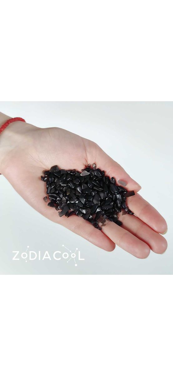 Onix spartura decor, piatra semipretioasa pentru forta interioara, cistale 1-3 mm negru 26g