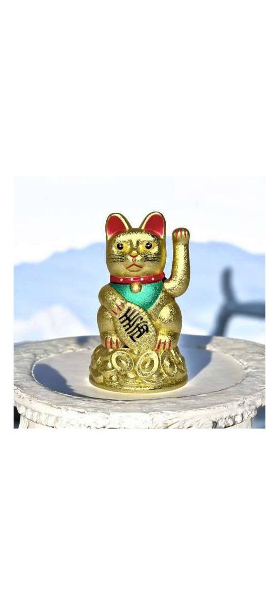 Pisica Feng Shui, Maneki Neko simbol de noroc la bani si protectie, auriu sau alb