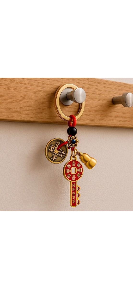 Breloc amuleta Wu lou, cheia succesului si monede chinezesti 2026