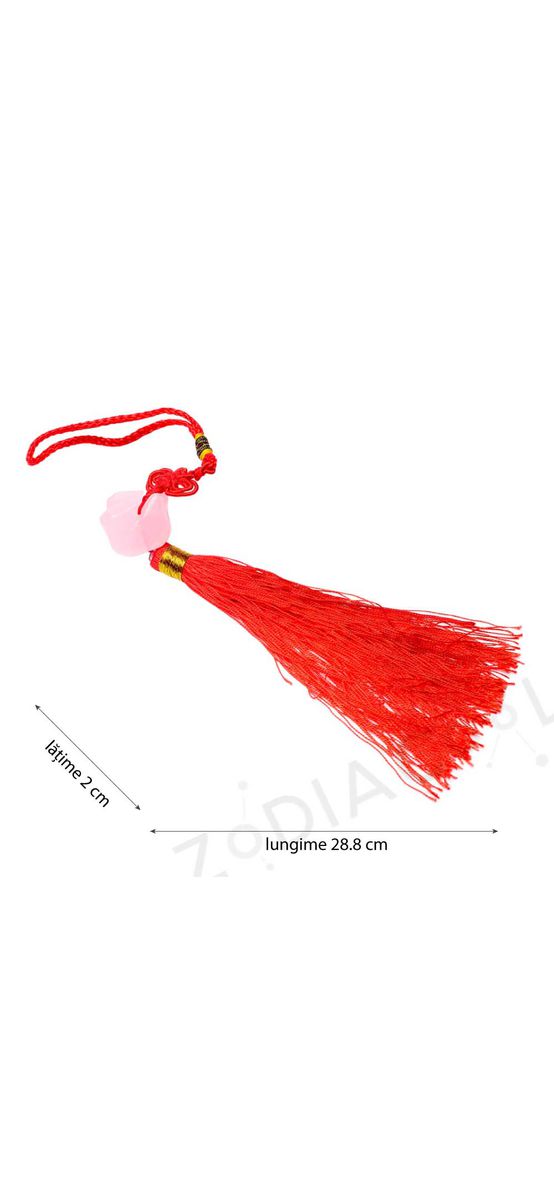 Rate mandarine cuart roz, amuleta dragoste, mare 25 cm
