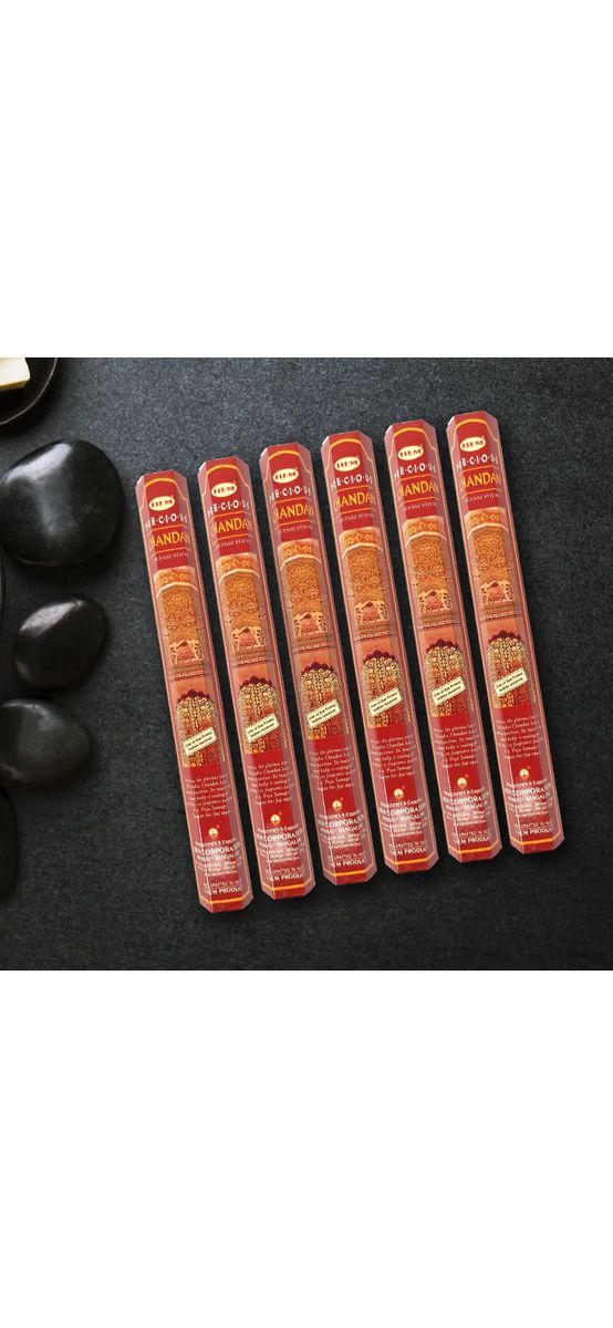 Set 6 cutii Betisoare parfumate Chandan HEM pentru purificare casă, 120 buc