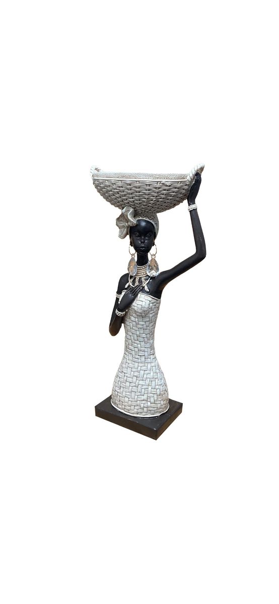 Statuete africane, ornament decorativ ca suport de bijuterii sau chei, 2 modele