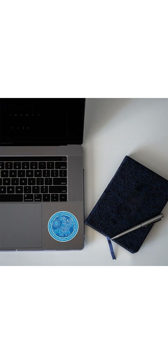 Sticker Elefant si Rinocer albastri 2026, antifurt și împotriva trădărilor