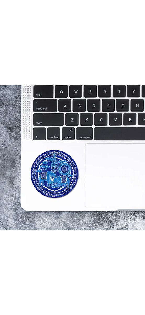 Sticker Elefant și Rinocer albaștri, autocolant 5 cm