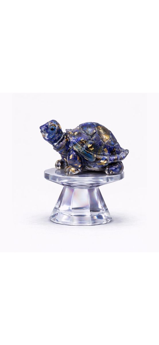 Broasca țestoasă din Lapis Lazuli, piatră de protecție