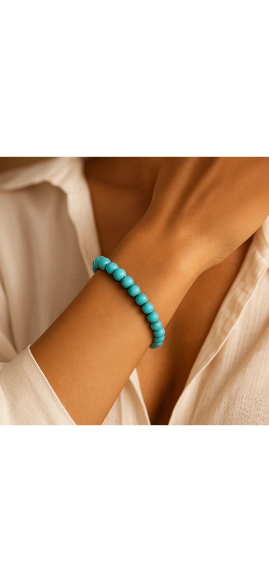 Set bratara Turcoaz cu felicitare personalizata, piatra de protectie si fericire, femei bărbați elastica verde