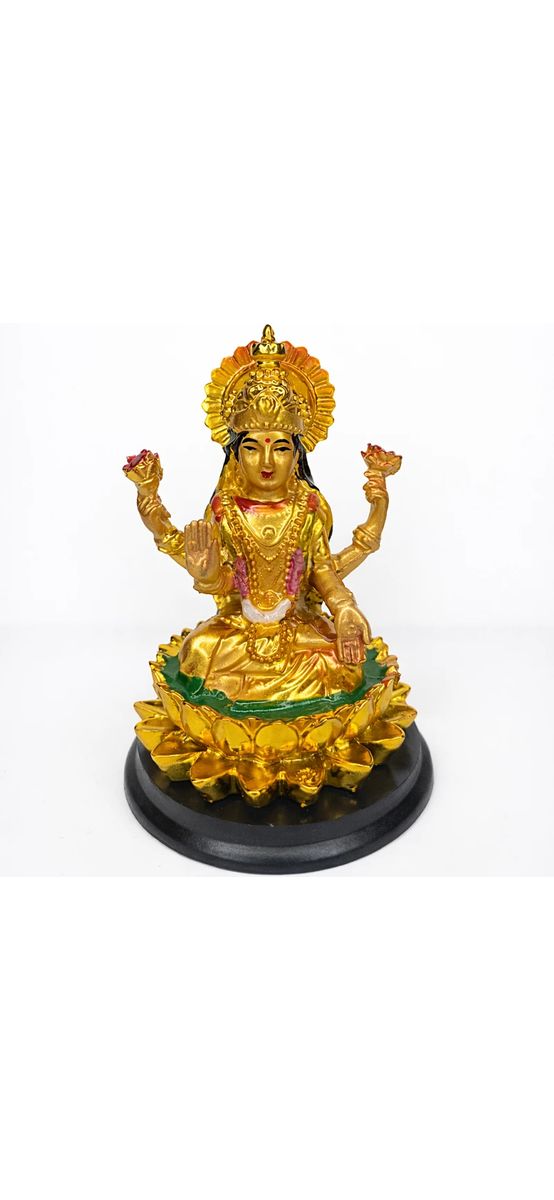 Zeita bogatiei Lakshmi, remediu bani si snoroc, statueta Laxmi mare 11 cm